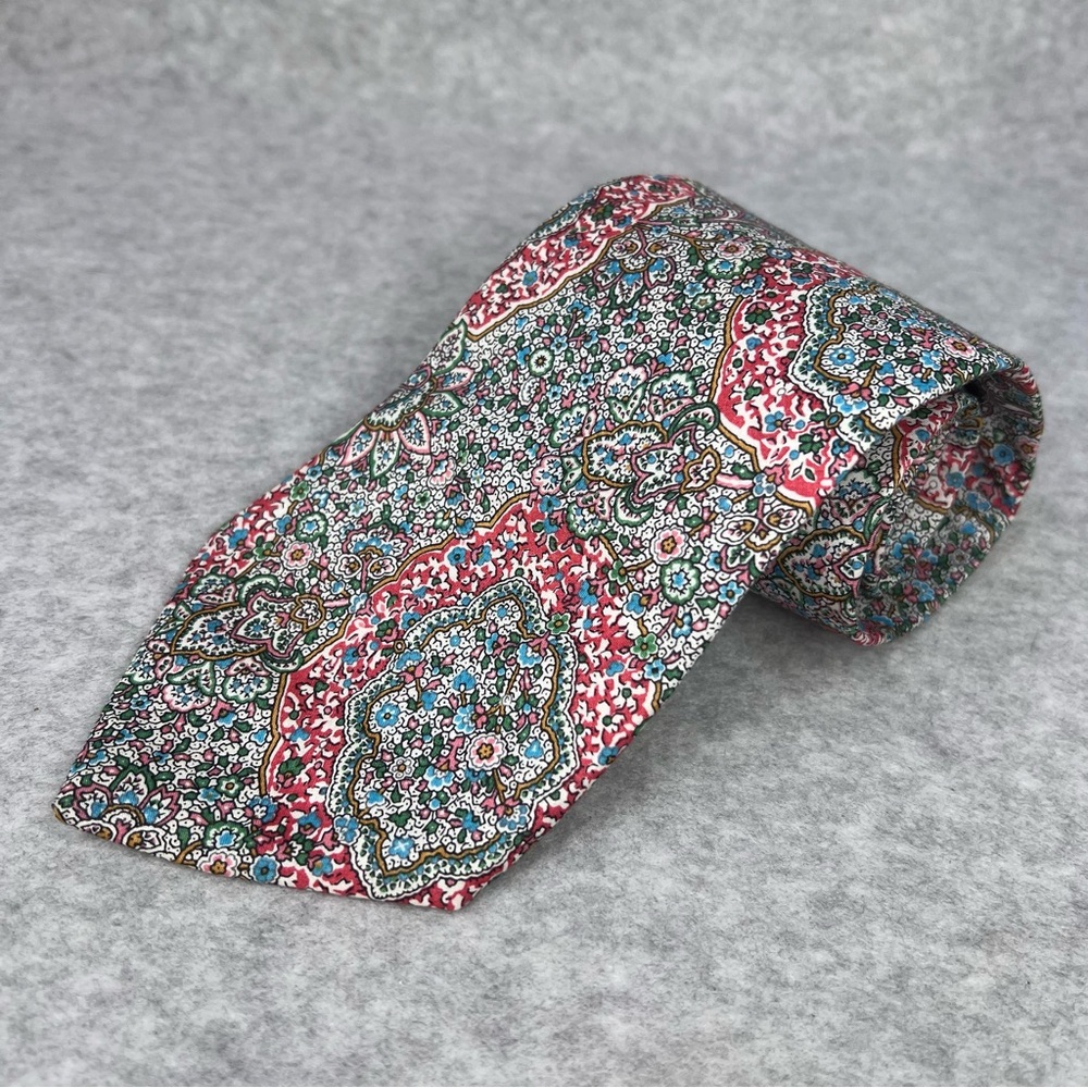 Liberty of London 100% Cotton Mens Neck Tie Floral Medallion Colorful